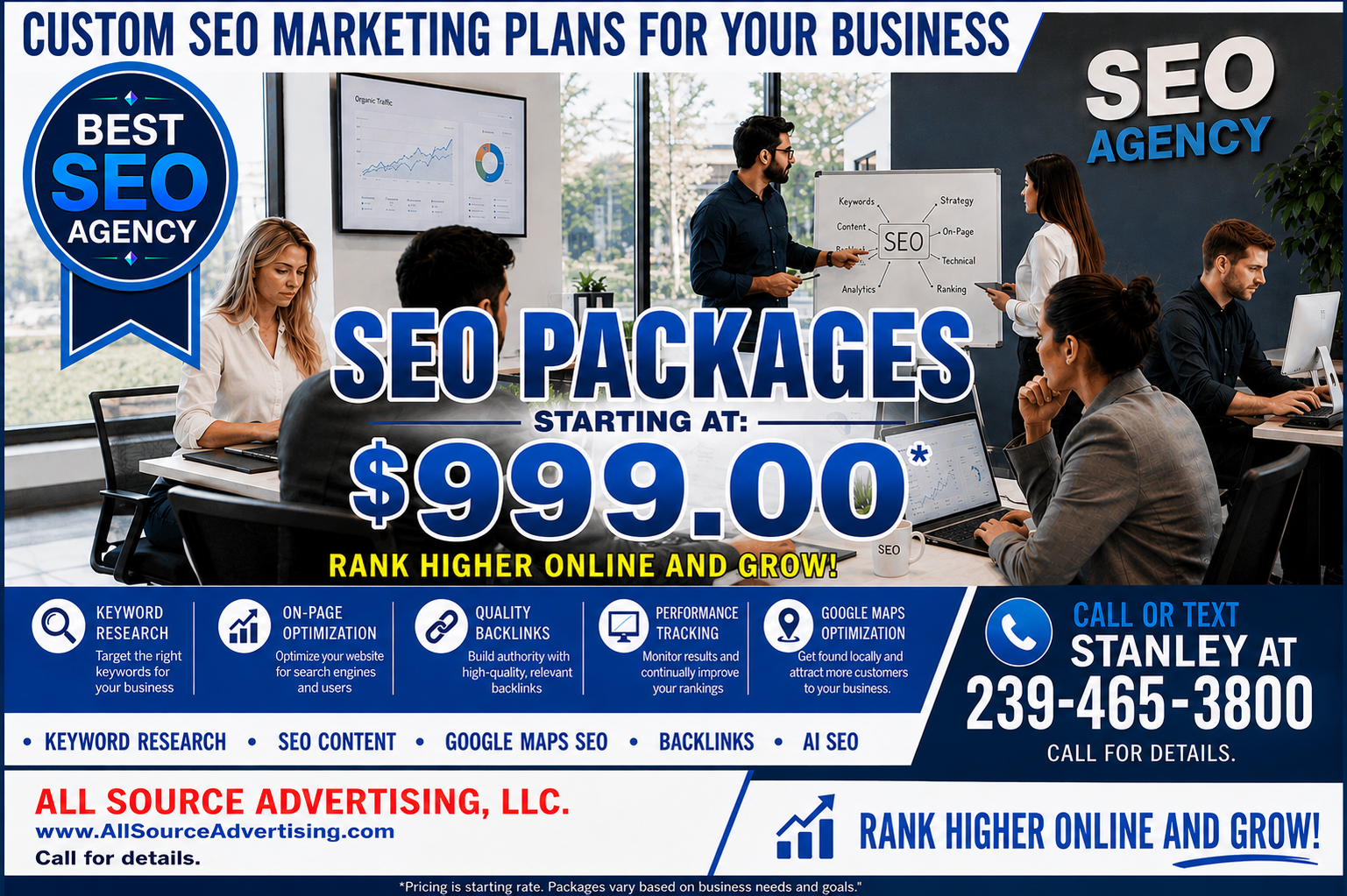 SEO Packages starting at $999